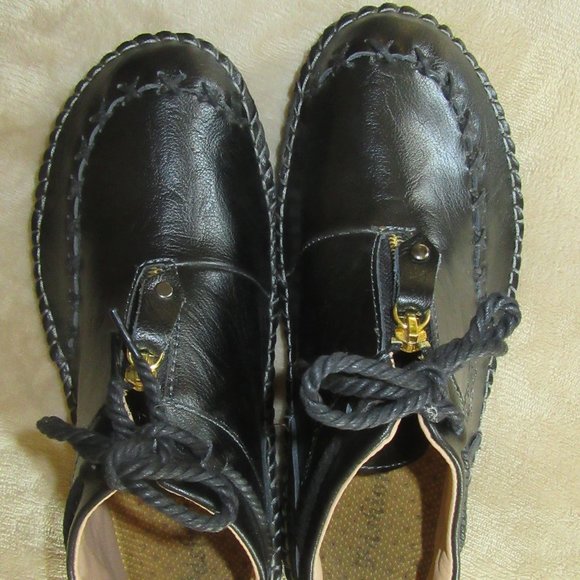 NWOT Men\'s Black Leather Hand-stitched Comfort Ankle Boots Size 9 main image 4